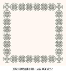Minimalist hand drawn vector frame. Art for greeting cards, wedding invitations, poster design, postcards, branding, logo design, background.