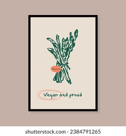 Minimalist hand drawn vegan vector illustration collection. Art for postcards, branding, logo design, background.