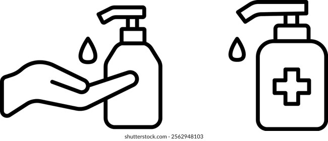 "Minimalist Hand Sanitizer Icon Vector Design"