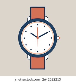 Logotipo de vetor de relógio de mão minimalista