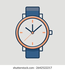 Minimalist hand watch vector logo