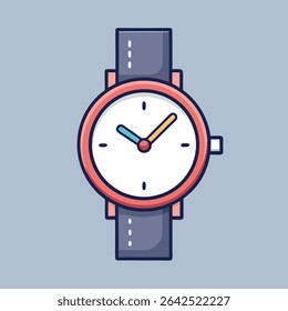 Minimalist hand watch vector logo