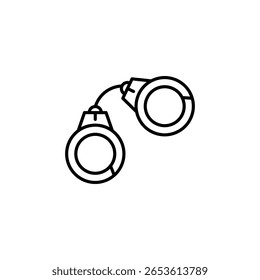 Minimalist Handcuffs Symbolizing Justice And Law Enforcement Concepts