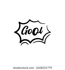 Minimalist Handdrawn Cool Speech Bubble Word Shape Icon Element