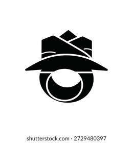 Minimalista happy face winking eye smiley flat design ilustração vetorial