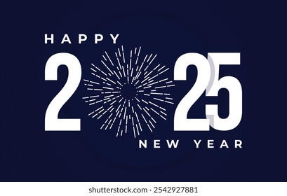 Minimalist Happy New Year 2025 Fireworks Design,
Modern New Year 2025 Celebration Graphic Image,
Bold 2025 New Year Festive Typography Design,
Simple New Year 2025 Fireworks Background Art