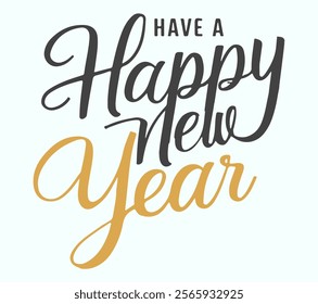 Minimalist Happy New Year Vector Design