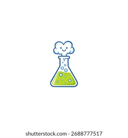 minimalist happy smile labs logo concept