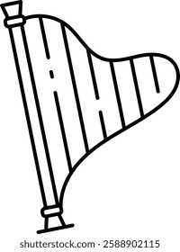 Minimalist Harp Musical Instrument Icon