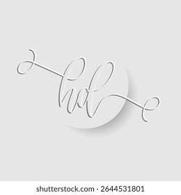 Minimalist HD Letter Monogram in Script Font with Paper Cutout Effect 