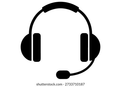 Gráfico minimalista de auriculares: captura de la esencia de la comunicación, la Asistencia y la tecnología 