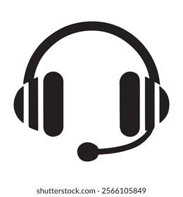 Minimalist headset icon . This is a editable file .