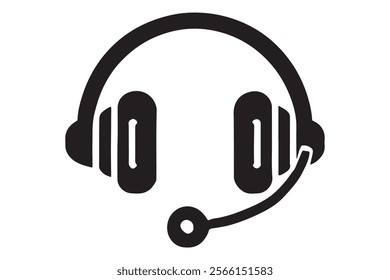 Minimalist headset icon . This is a editable file .