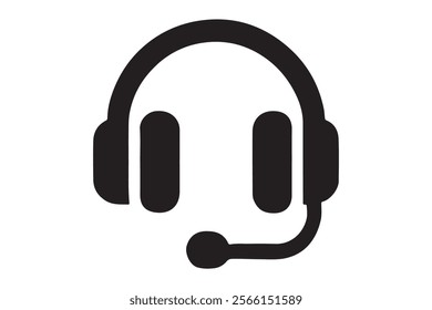 Minimalist headset icon . This is a editable file .