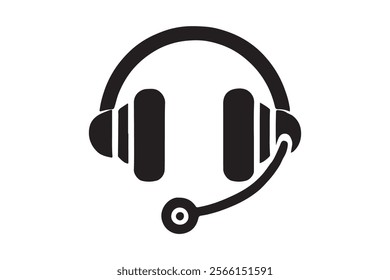 Minimalist headset icon . This is a editable file .