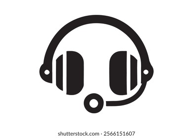 Minimalist headset icon . This is a editable file .