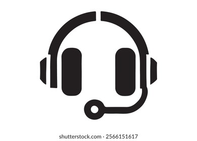 Minimalist headset icon . This is a editable file .