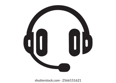 Minimalist headset icon . This is a editable file .