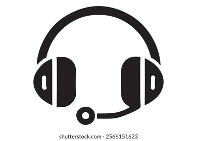 Minimalist headset icon . This is a editable file .