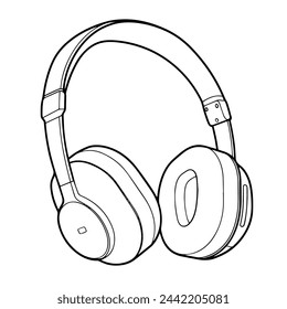 Minimalistisches Headset-Symbol im Vektorformat.