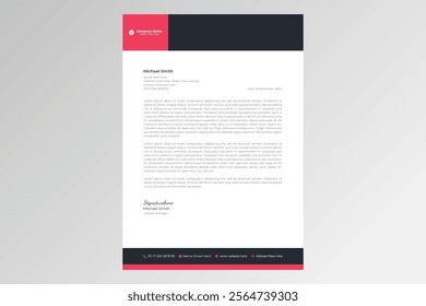 Minimalist Healthcare Cover Letter or Letterhead Design Template