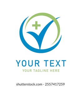 Minimalist Healthcare Medical Logo Design Vector