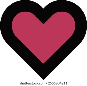 Minimalist Heart Illustration Love and Romance 