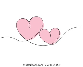 Minimalist Heart Line Art – Romantic and Elegant Love Illustration.
