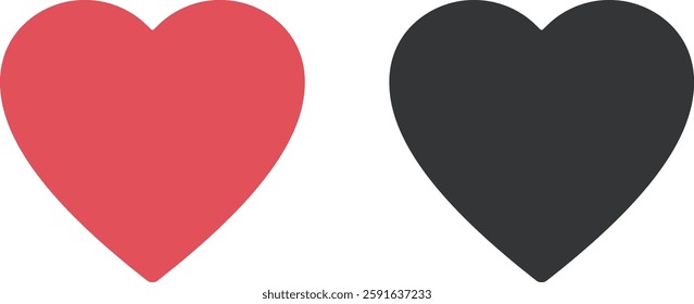 Minimalist heart outline icon symbolizing love, likes, and favorites. Ideal for UI,UX, social media, apps, and branding. Perfect for Valentine’s, wellness, and charity designs