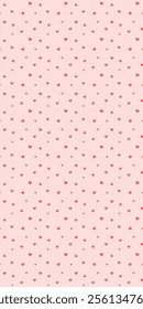 Minimalist Heart Pattern on Soft Pink Background Valentines Day seamless pattern Vertical social media stories reels design element, 14 February and anniversary. Vertical poster