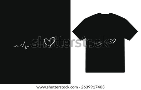 Minimalist heart t-shirt vector design, clean love quote style, simple self-love quote t-shirt vector, minimal style font, soft color block minimal t-shirt vector, abstract layout.