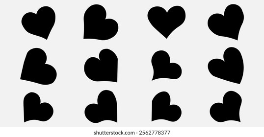 Minimalist Heart Vector Icon Design for Love and Valentine's Day Themes