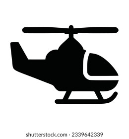 Minimalist Helicopter Icon Pictogram Style Vector Image