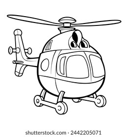 Icono de helicóptero minimalista en formato vectorial.