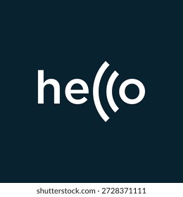 minimalistischer hallo text logo design inspiration