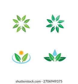 Icono de hoja de hierbas minimalista que representa la curación botánica natural y el estilo de vida ecológico sostenible