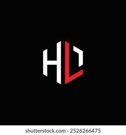 Minimalist Hexagonal HL Lettermark Logo