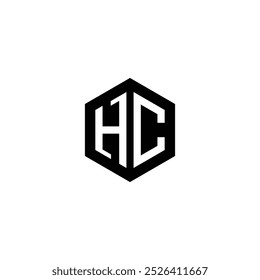 Letra Hexagonal Minimalista HC Logo Design