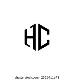 Minimalist Hexagonal Letter HC Logo Design