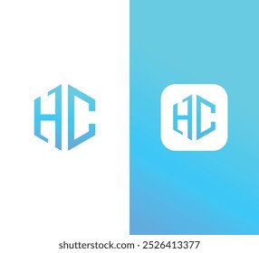 Letra Hexagonal Minimalista HC Logo Design