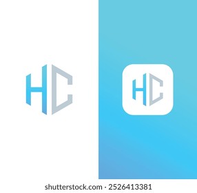 Letra Hexagonal Minimalista HC Logo Design