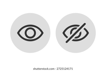 Icono minimalista de ocultar y mostrar ojos en estilo de glifo sólido. Adecuado para Elementos de interfaz de usuario como alternar la visibilidad, mostrar u ocultar Contraseñas, Configuraciones de privacidad y funciones de control de acceso en aplicaciones de Web y móviles.