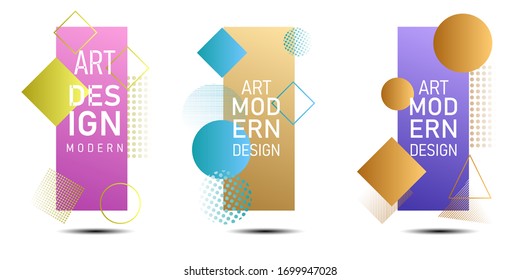 Diseño minimalista de cuadros de color hipster. para el texto Arte Gráfico Moderno. diseño de tarjetas de visita, invitaciones, tarjetas de regalo, folletos y folletos