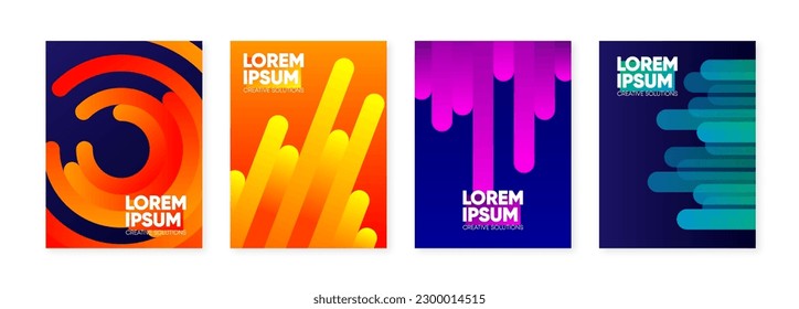 Minimalist hipster colored frame design. Geometric halftone line gradient. Frame for text and design. Modern art graphic. Design of gift cards, flyers and brochures. Vector Illustration.