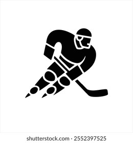 Logotipo minimalista de hockey en formato Vector.
