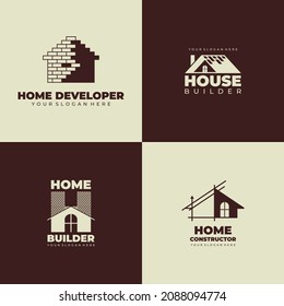 minimalist home developer logo collection