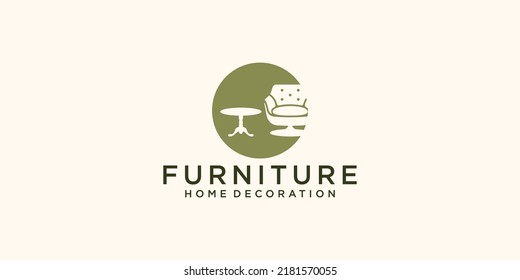 minimalist home furniture logo design