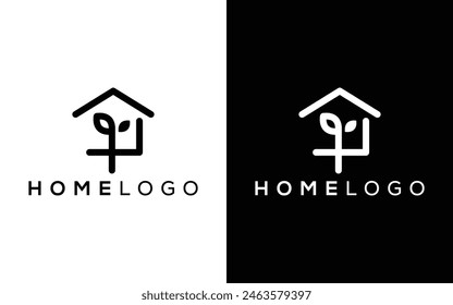 Minimalist Home icon vector logo. Modern Home real estate vector logo