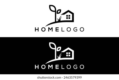 Minimalist Home icon vector logo. Modern Home real estate vector logo