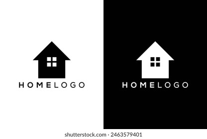 Minimalist Home icon vector logo. Modern Home real estate vector logo